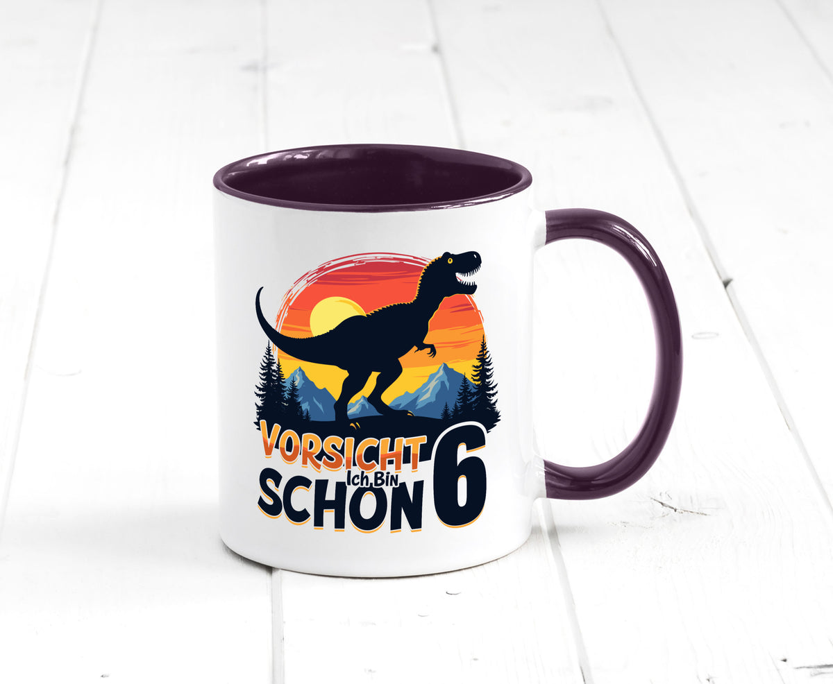 6. Geburtstag | 6 Jahre Dinosaurier Geschenkidee Humor Tasse