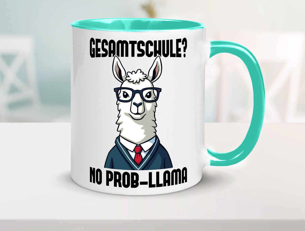 Gesammtschule | no prob-llama Einschuldung Humor Geschenkidee Tasse