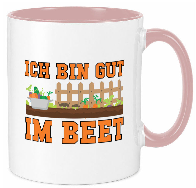Gut im Beet | Gärtnern Pflanzen Zaun Gemüse Geschenk Humor Geschenkidee Tasse