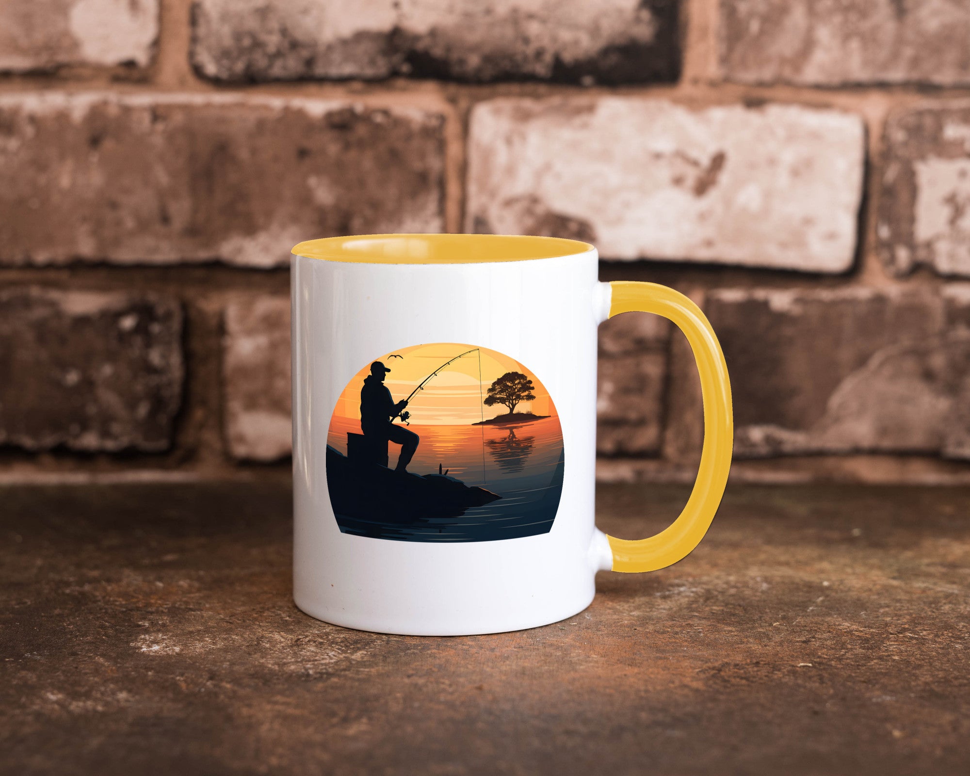 Angler | Sonnenuntergang Fischer Fische Angeln v2 Geschenk Humor Geschenkidee