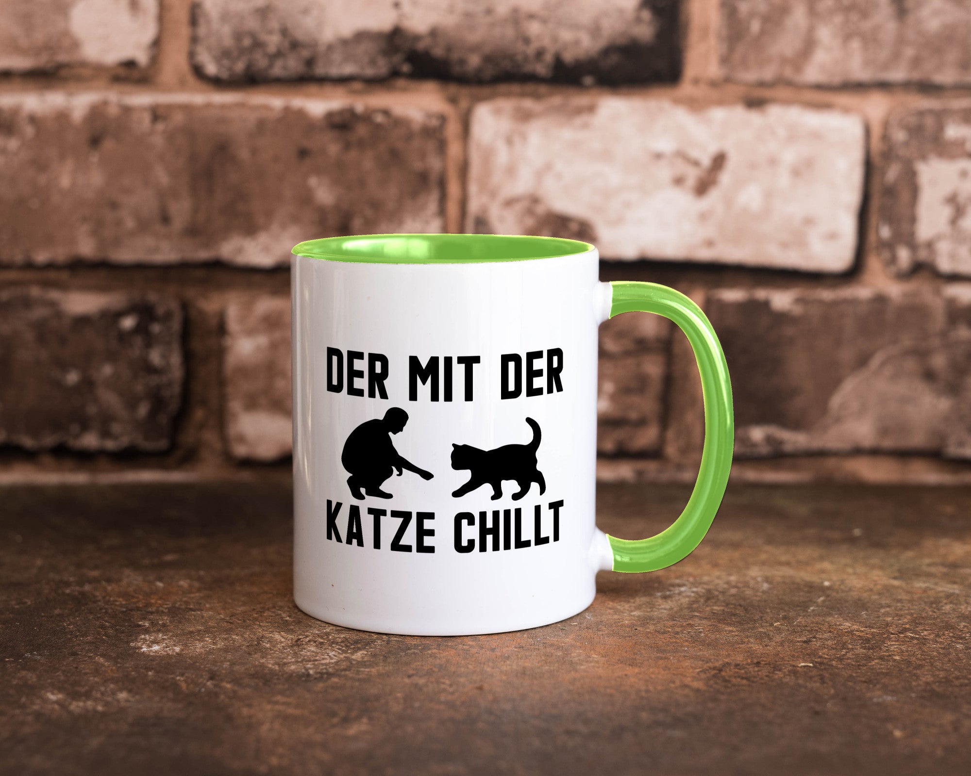 Mit der Katze | Chillen Katzenliebhaber Tierfreund lustiger Spruch Geschenk