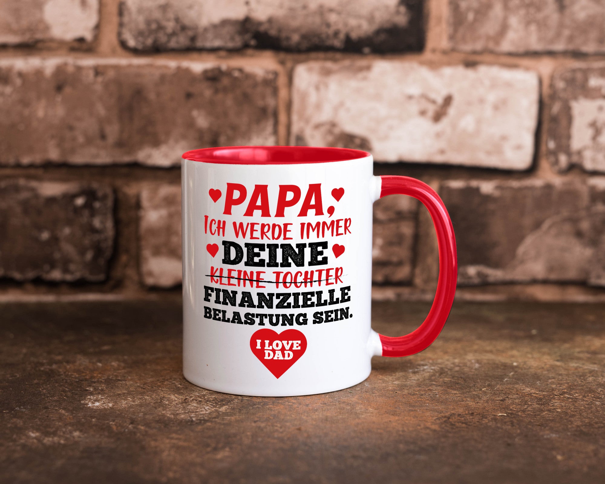 Finanzielle Belastung lustiger Spruch Geschenk Humor Geschenkidee Tasse