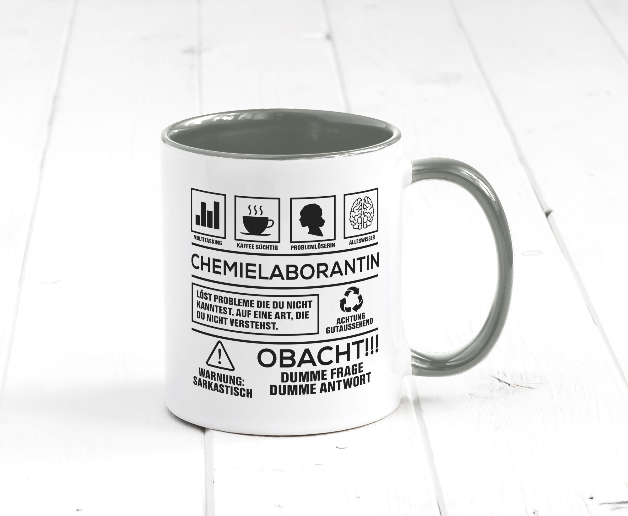 Achtung Probleme Chemielaborantin | Laborantin Chemie Geschenk Humor