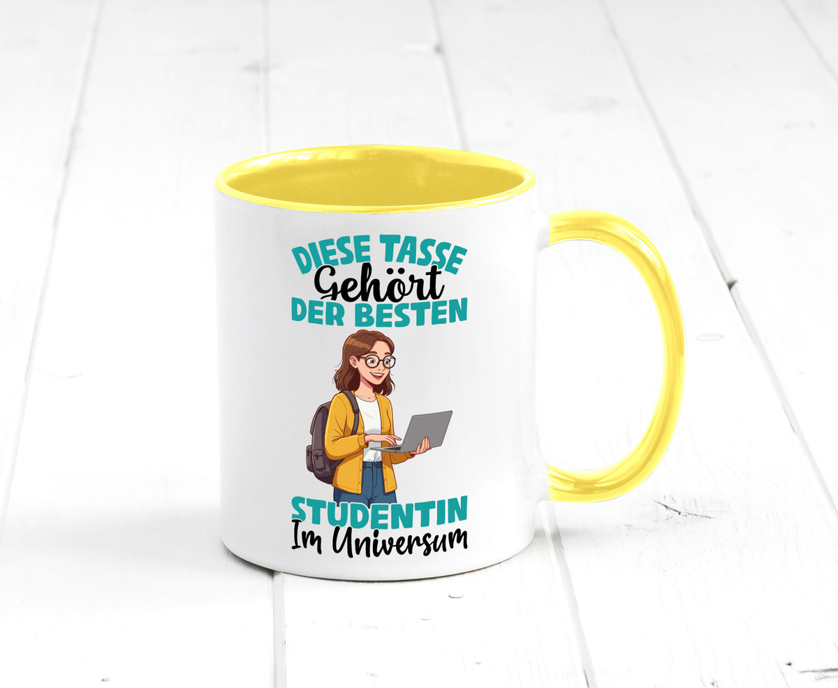 Im Universum: Studentin | Uni Studium Universität Geschenk Humor Geschenkidee Tasse