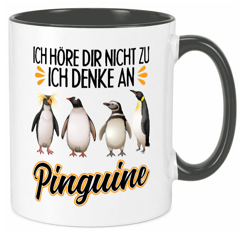 Ich denke an Pinguine Geschenkidee Humor Tasse