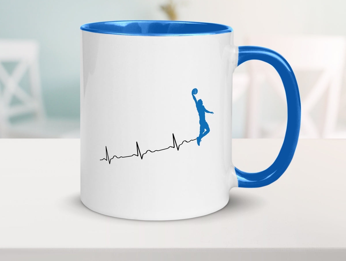 Herzschlag Basketball | Motiv Sport Ballsport Humor Geschenkidee Tasse