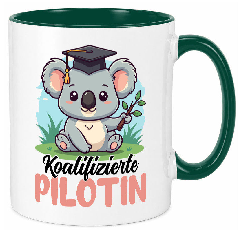 Koalifizierte Pilotin | Definition Piloten lustig Humor Geschenkidee Geschenk Tasse