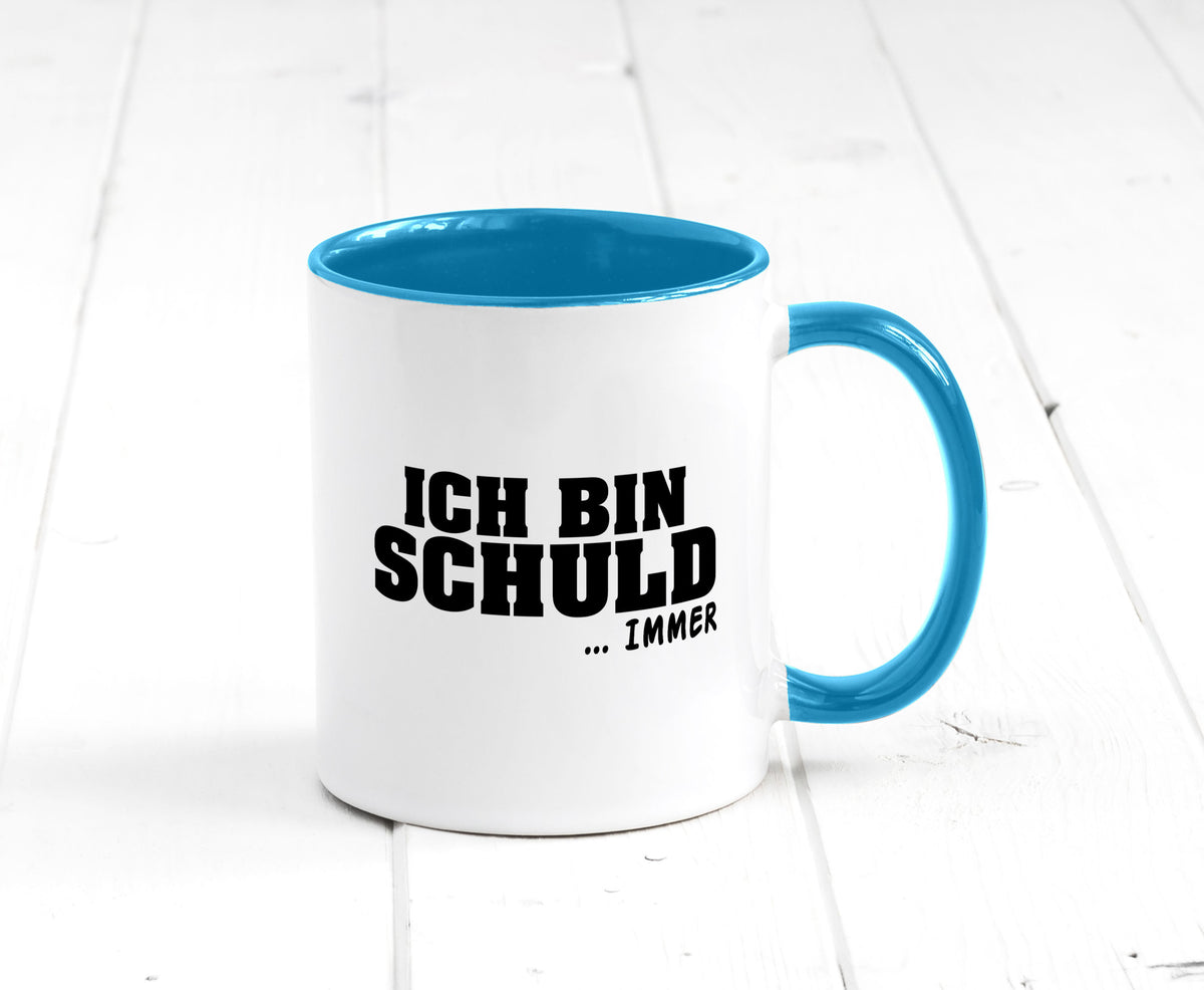Ich bin Schuld | Schwarze Schaff lustig Humor Geschenkidee Geschenk Tasse