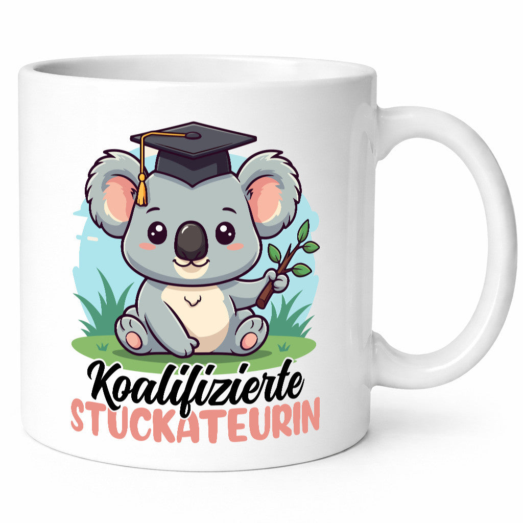 Koalifizierte Stuckateurin | Innenausbau Geschenkidee Humor Tasse