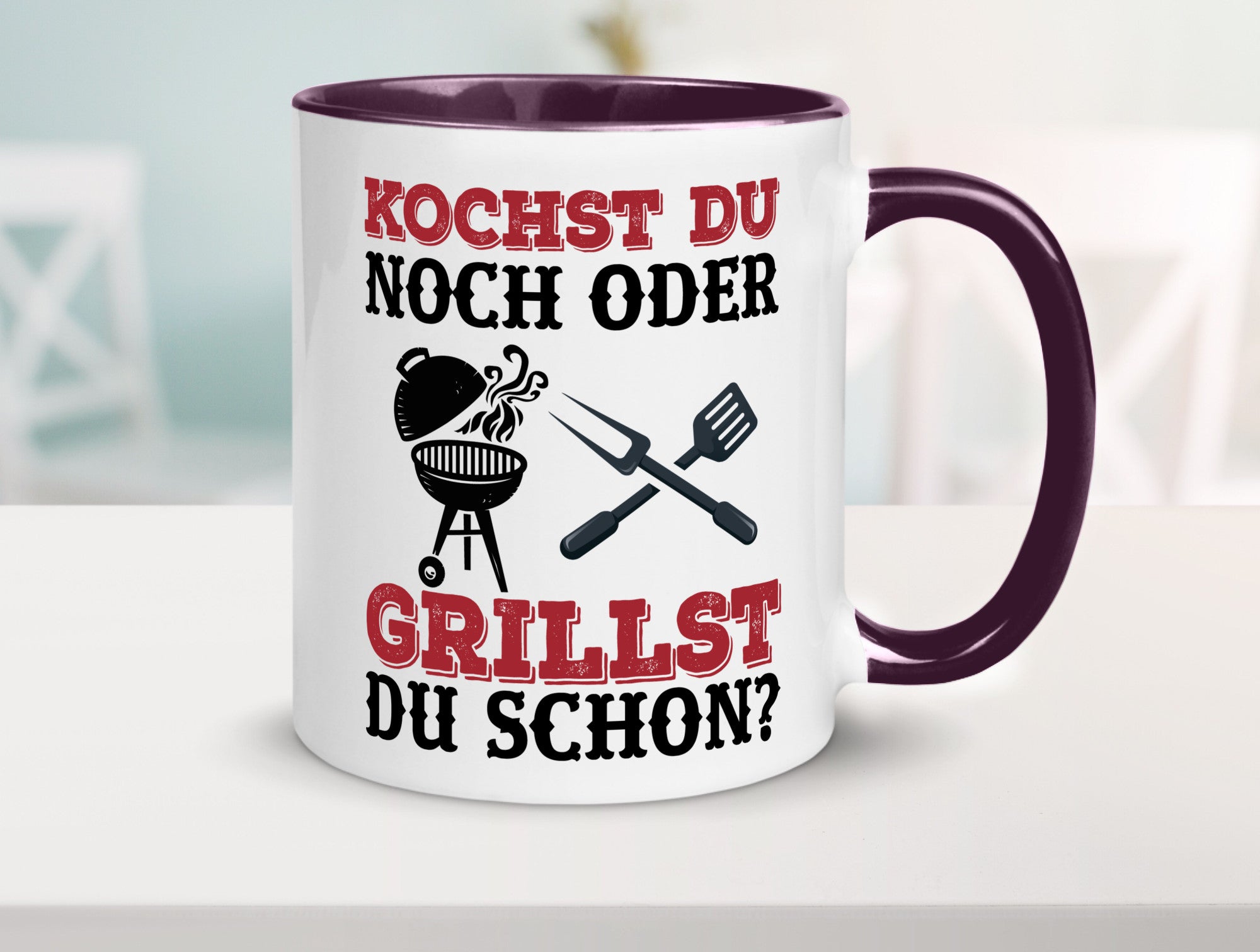 Grillst du schon? | Spruch Tasse Grillen Männer Geschenkidee Humor