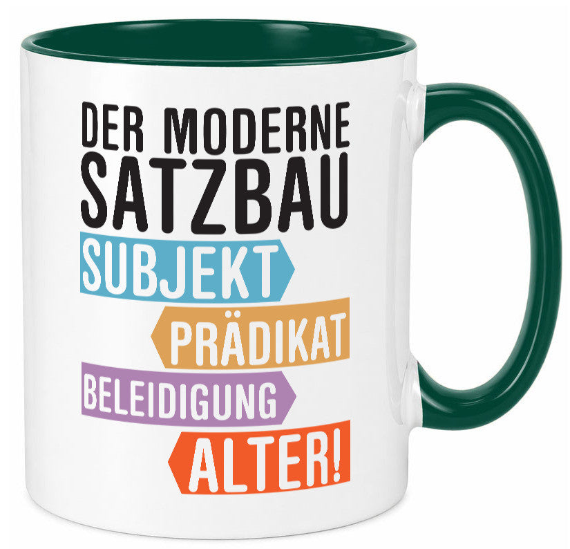 Moderner Satzbau | Lehrer Lehrerin Kollege lustig Arbeit Kollegen Büro Geschenk