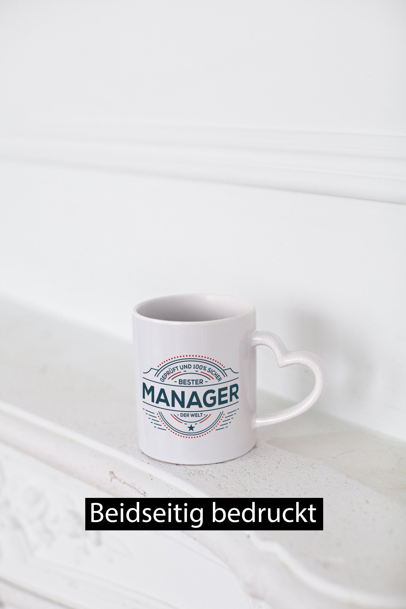 Geprüft und sicher: Manager | Management Geschenkidee Humor Tasse