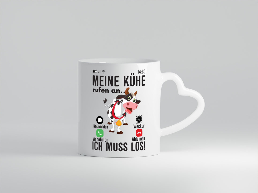 Meine kühe rufen an | Landwirt Bauer Kuhliebhaber Humor Geschenkidee Tasse