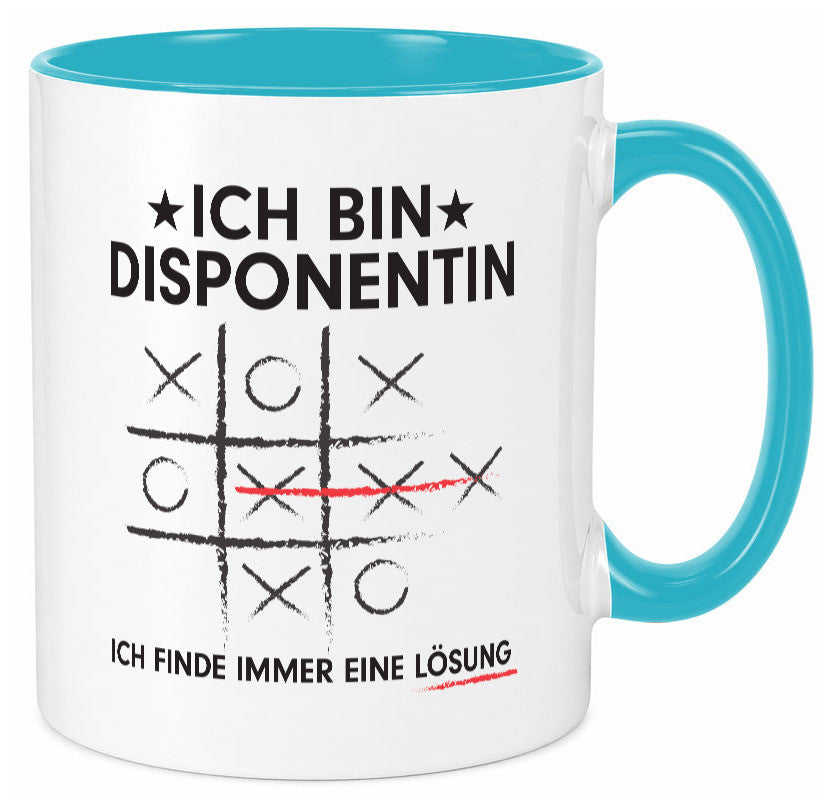Lösung finden: Disponentin | Zuteilerin v2 lustiger Spruch Geschenk Humor Tasse