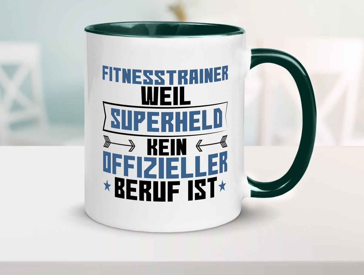 Superheld Fitnesstrainer | Personal Trainer Sport Geschenkidee Humor Tasse