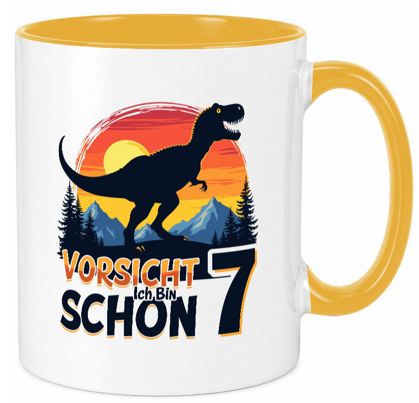 7. Geburtstag | 7 Jahre Dinosaurier v2 Geschenk Geschenkidee lustiger Spruch