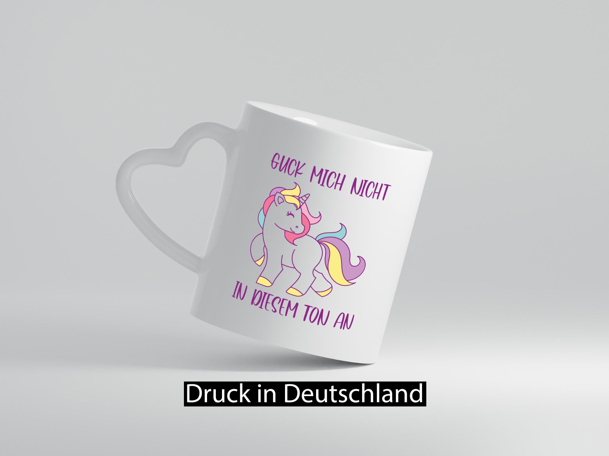 Guck mich nicht in diesem Ton an | Einhorn Geschenkidee Humor Tasse
