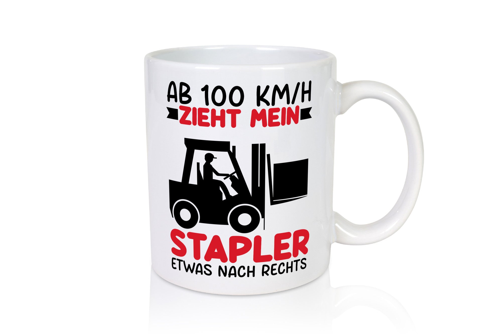 Stapler zieht nach Rechts | Staplerfahrer Arbeit Geschenkidee Kollegen Büro