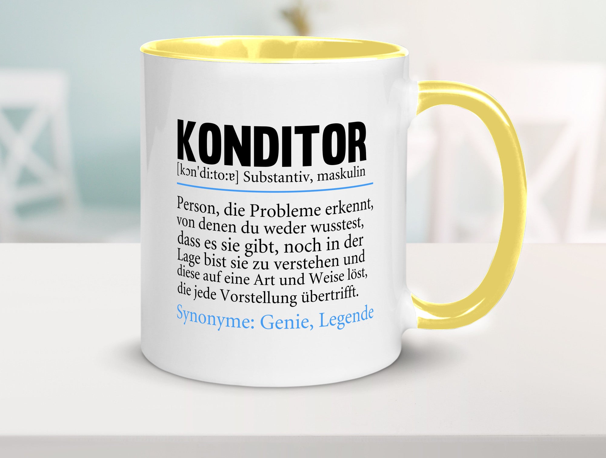 Konditor | Spruch Definition Konditorei lustiger Geschenk Humor Geschenkidee