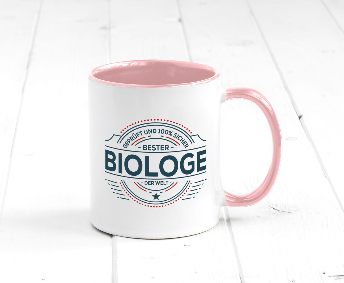 Geprüft und sicher: Biologe | Biologie Naturforscher Geschenk Humor Tasse