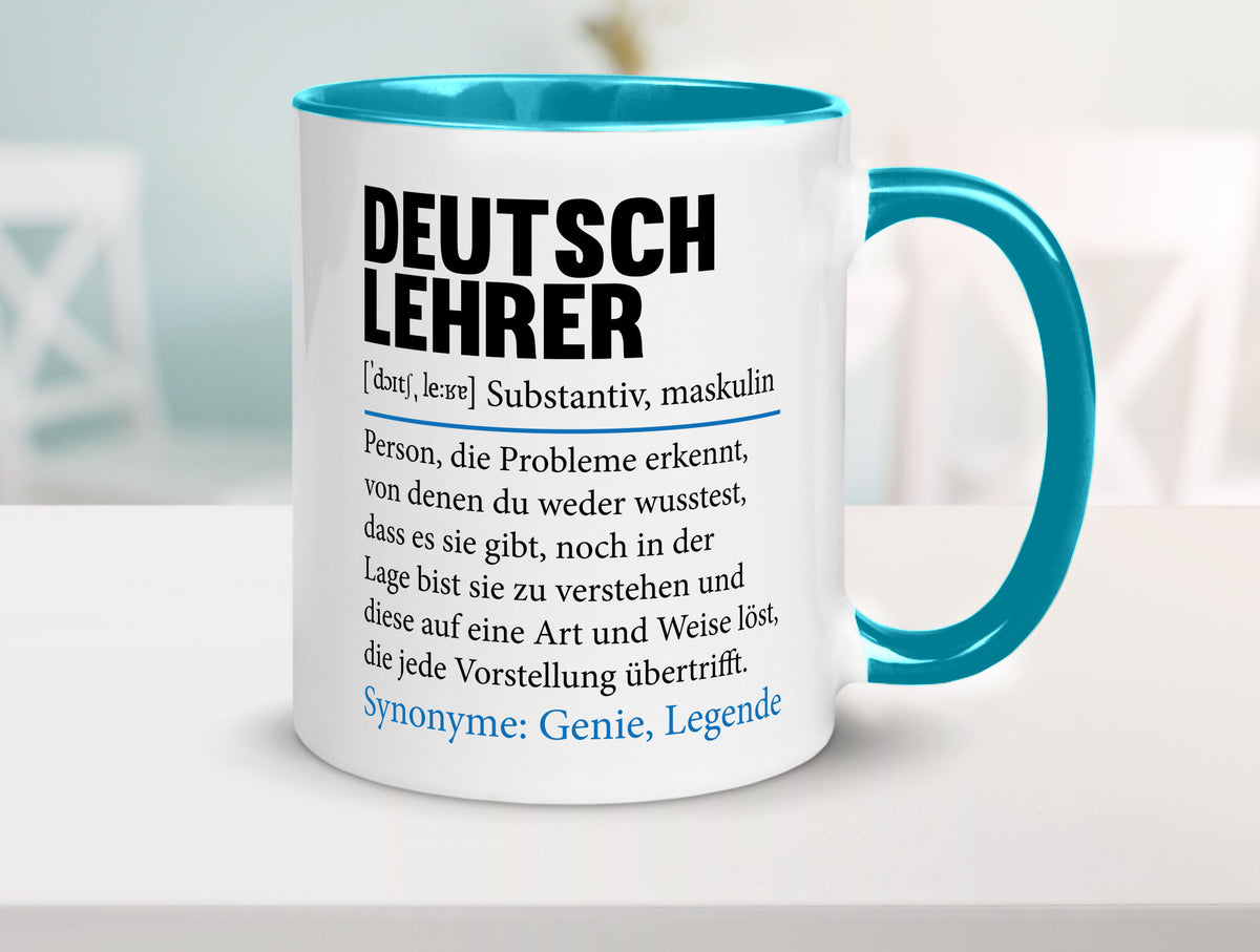 Deutschlehrer Spruch | Lehrer Schule Humor lustig Geschenkidee Geschenk Tasse