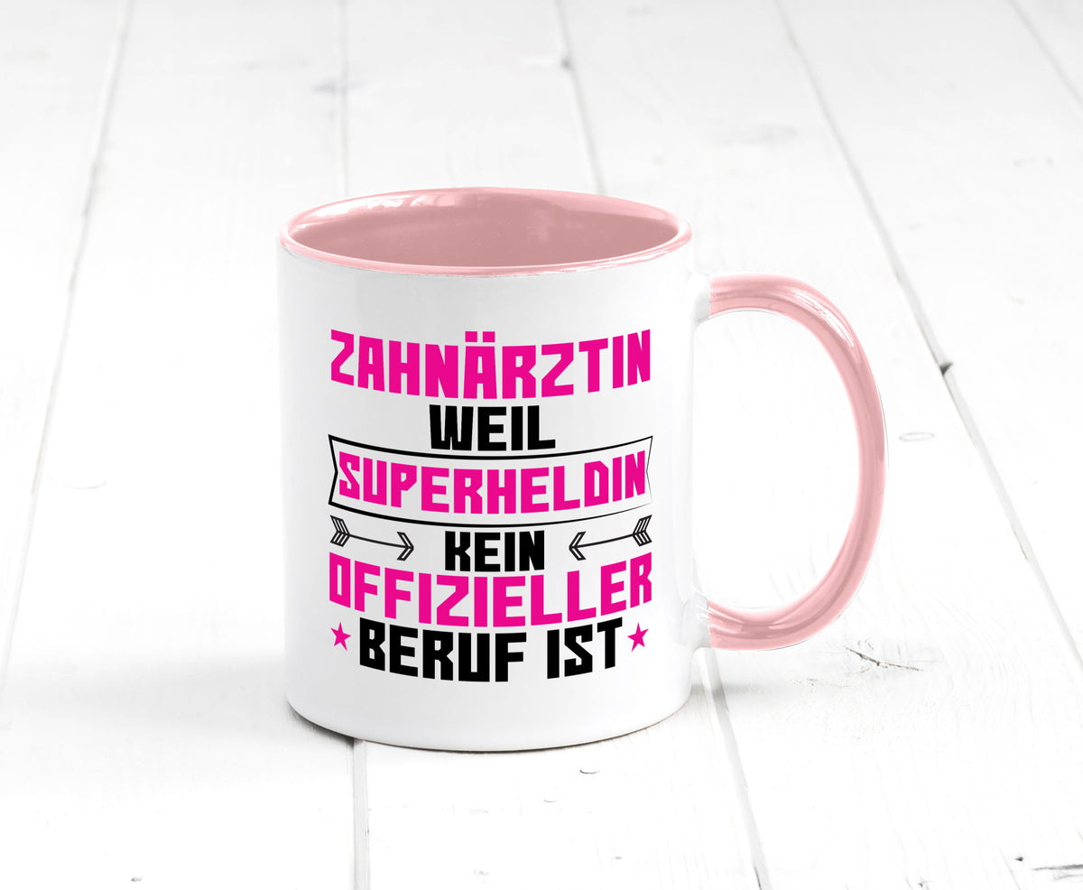 Superheldin Zahnärztin | Zahnmedizin Beruf Geschenkidee Arbeit Kollegen Büro Tasse