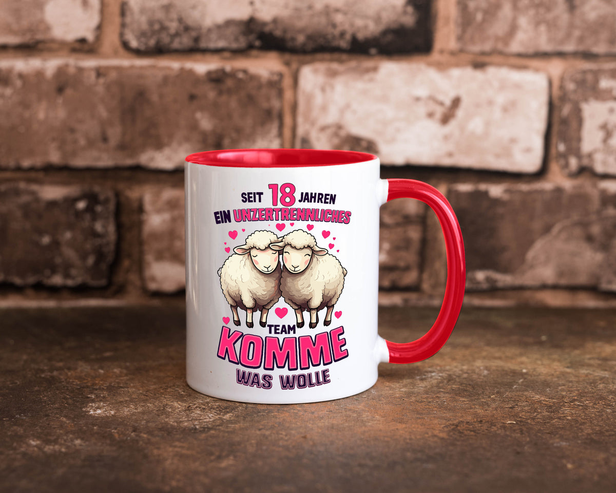 18 Jahre Verheiratet | ein Team Ehepaar v2 Geschenkidee Humor Tasse