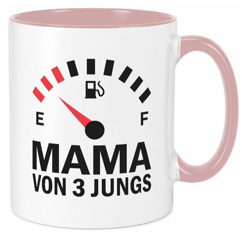 Mama von 3 Jungs | Muttertag Geschwister lustiger Spruch Geschenk Familie