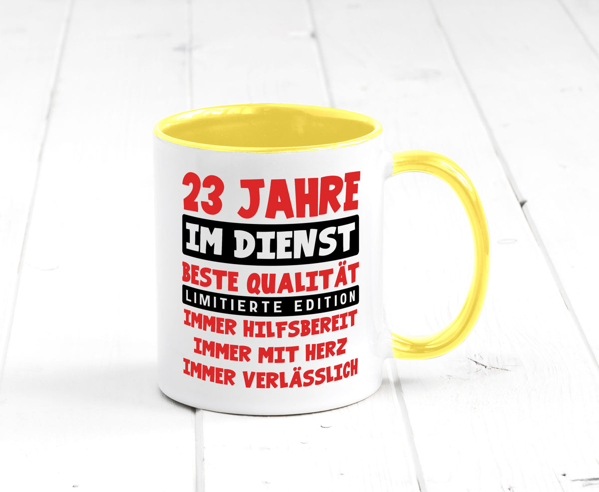23 Jahre im Dienst | Jubiläum Arbeit v9 Humor Kollegen Büro Geschenkidee Tasse