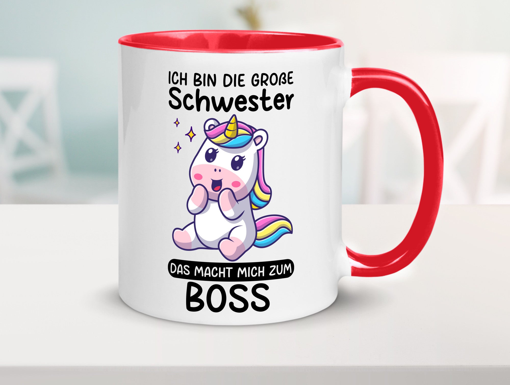 Große schwester macht mich zum Boss | Einhorn Geschwister lustiger Spruch