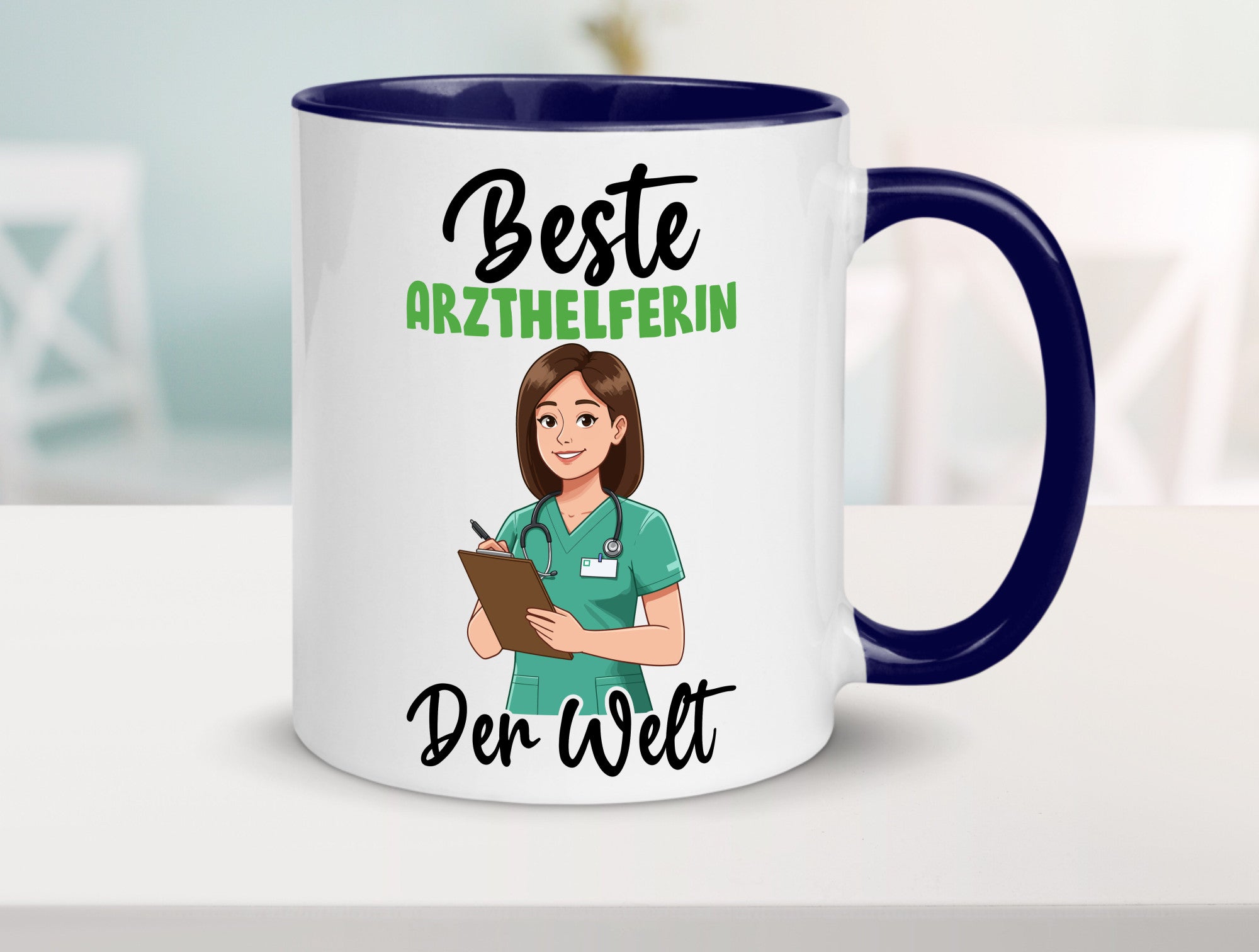 Beste Arzthelferin | Fachangestellte Medizin v2 Geschenkidee Humor Tasse