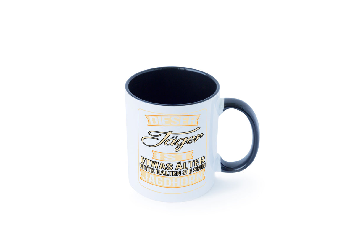 Dieser Jäger ist etwas Älter halten sie sein Jagthorn lustiger Spruch Geschenk Tasse