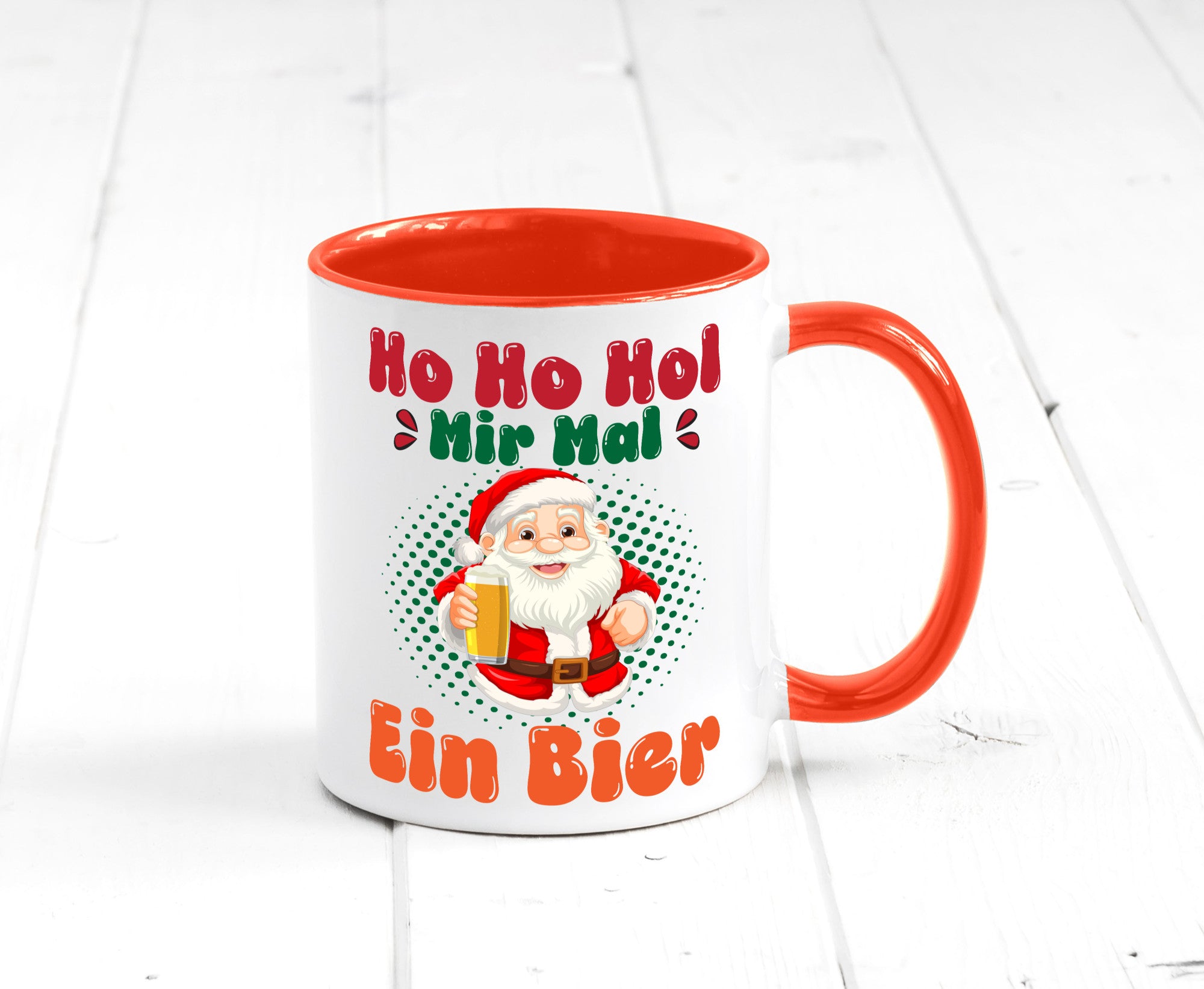 Ho mir mal ein Bier | Ugly Christmas Trinken v2 Geschenkidee Humor Tasse