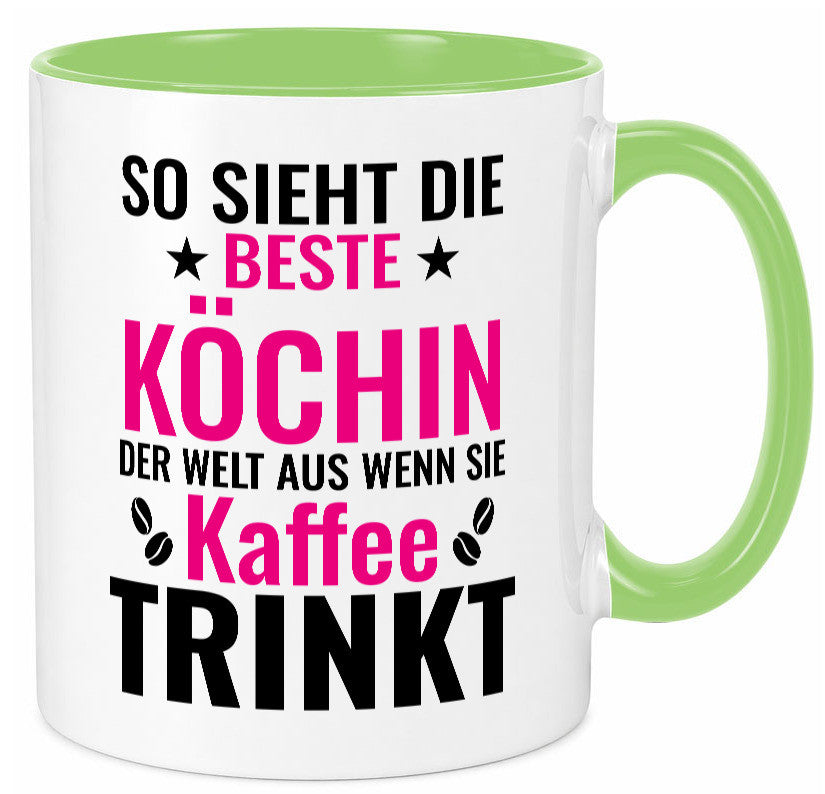 Kaffee trinkt: Köchin | Chefköchin Chefkoch Humor Arbeit Kollegen Büro Tasse