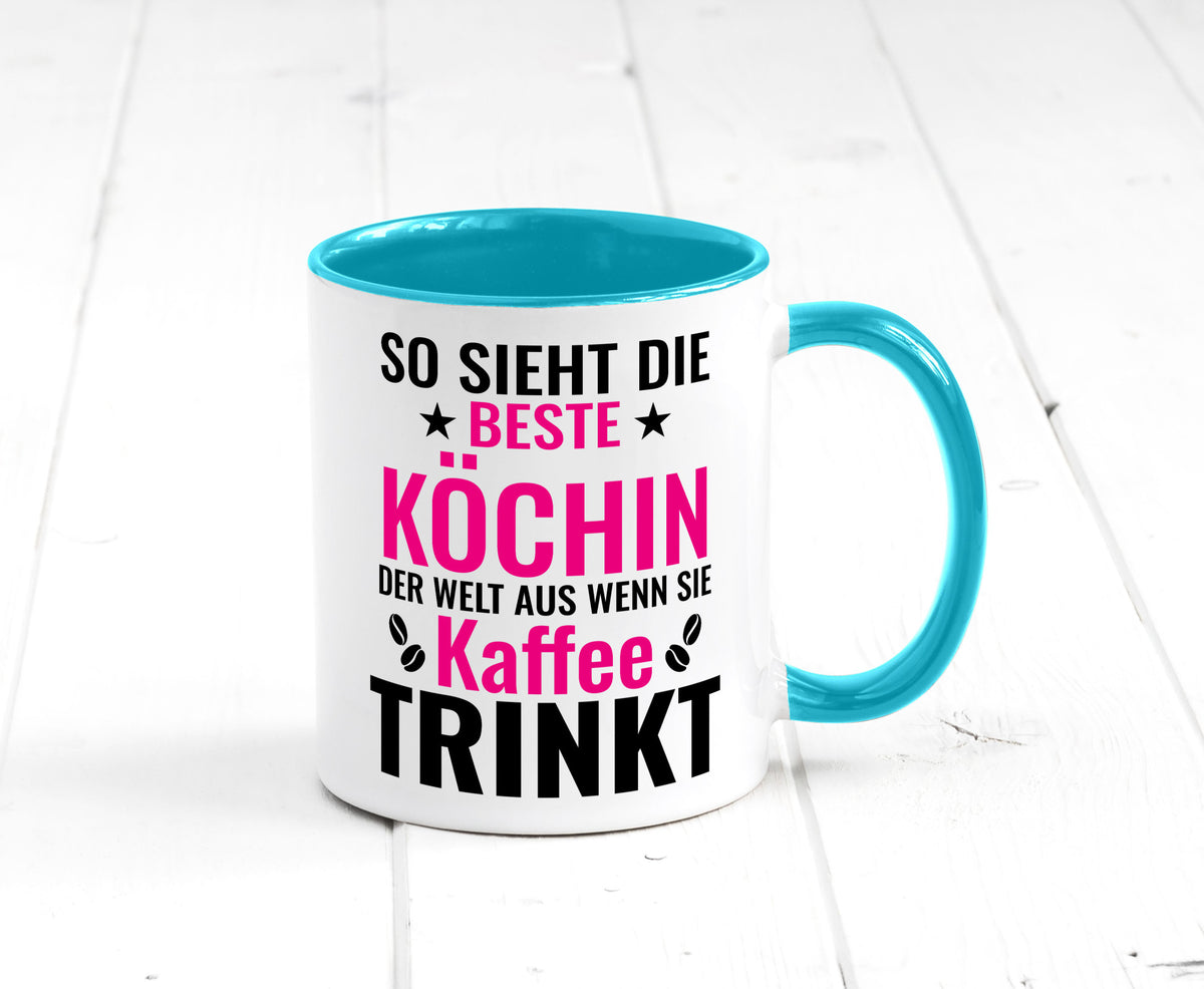Kaffee trinkt: Köchin | Chefköchin Chefkoch Humor Arbeit Kollegen Büro Tasse