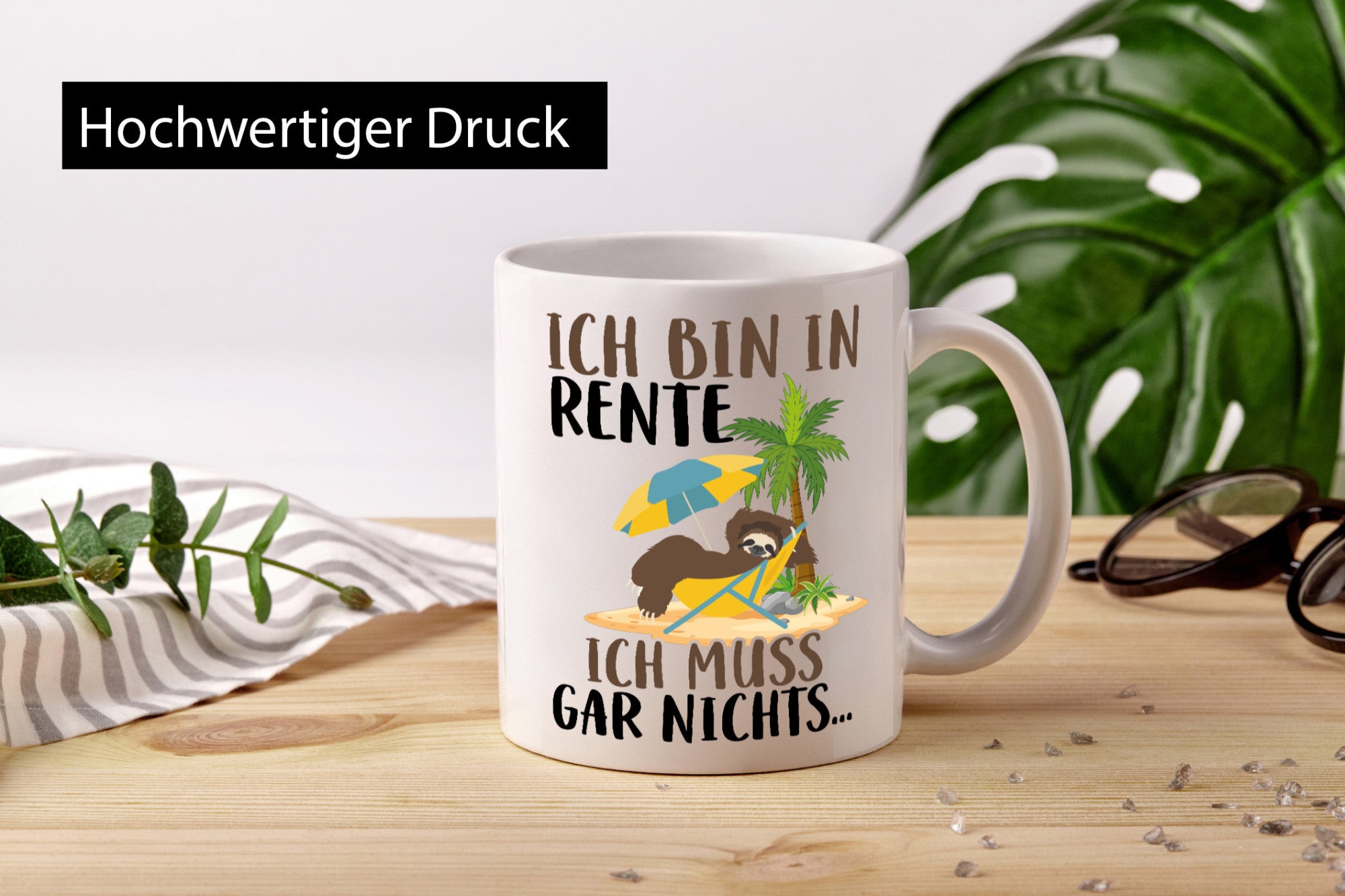 Ich bin in Rente | Faultier Rentner Ruhestand Geschenk Jubiläum lustiger Spruch