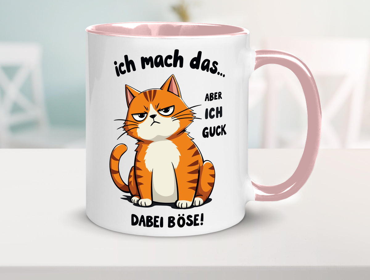 Ich guck dabei Böse | Katze Ironie Geschenk Tierliebhaber Humor lustiger Spruch Tasse