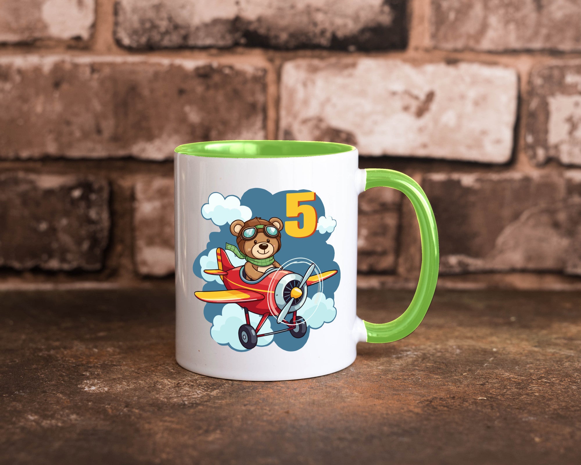 5. Geburtstag | 5 Jahre Kinder Pilot Flugzeug Geschenkidee Humor Tasse