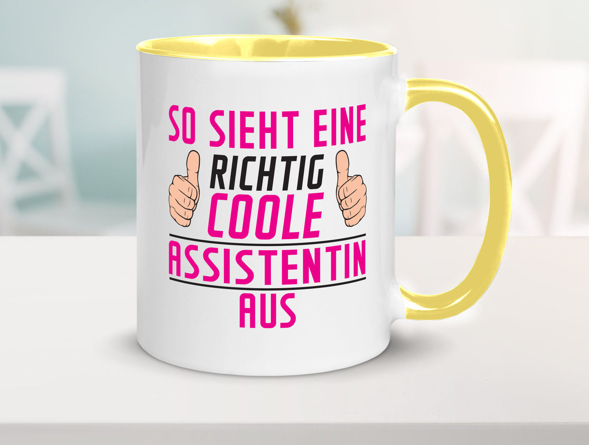 Richtig Coole Assistentin | Assistenz Hilfskraft lustig Humor Geschenkidee Tasse