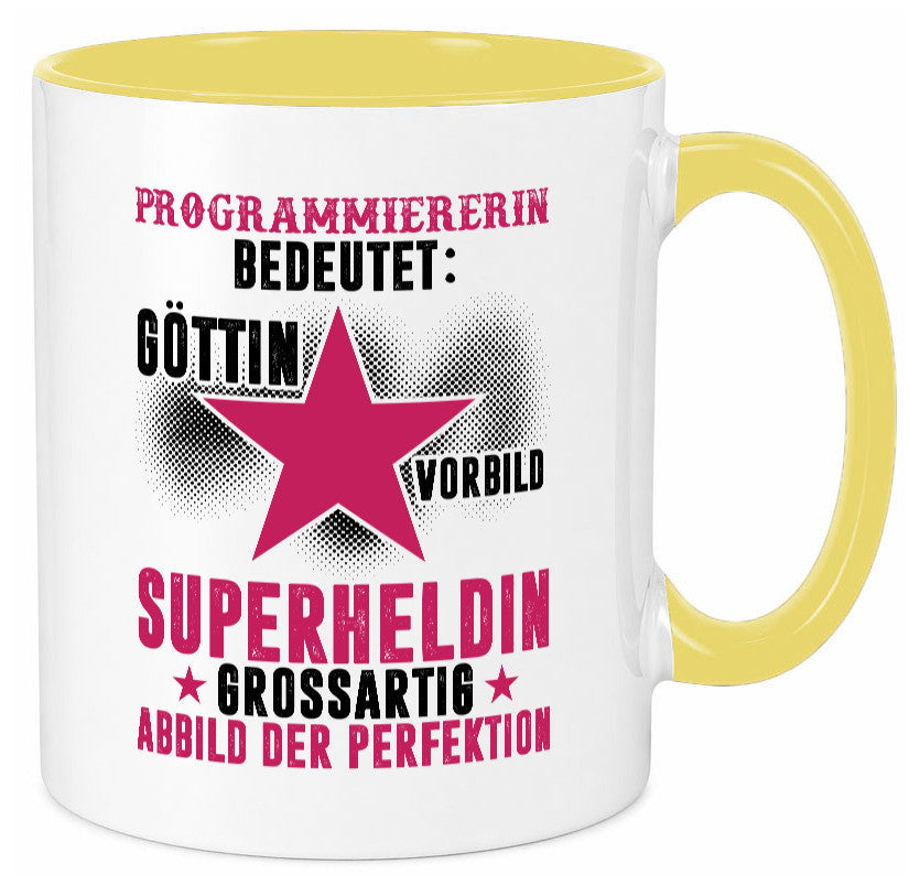 Bedeutung von Programmiererin | Software Entwickler lustiger Spruch Geschenk Tasse