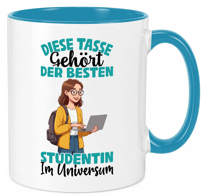 Im Universum: Studentin | Uni Studium Universität Geschenk Humor Geschenkidee Tasse