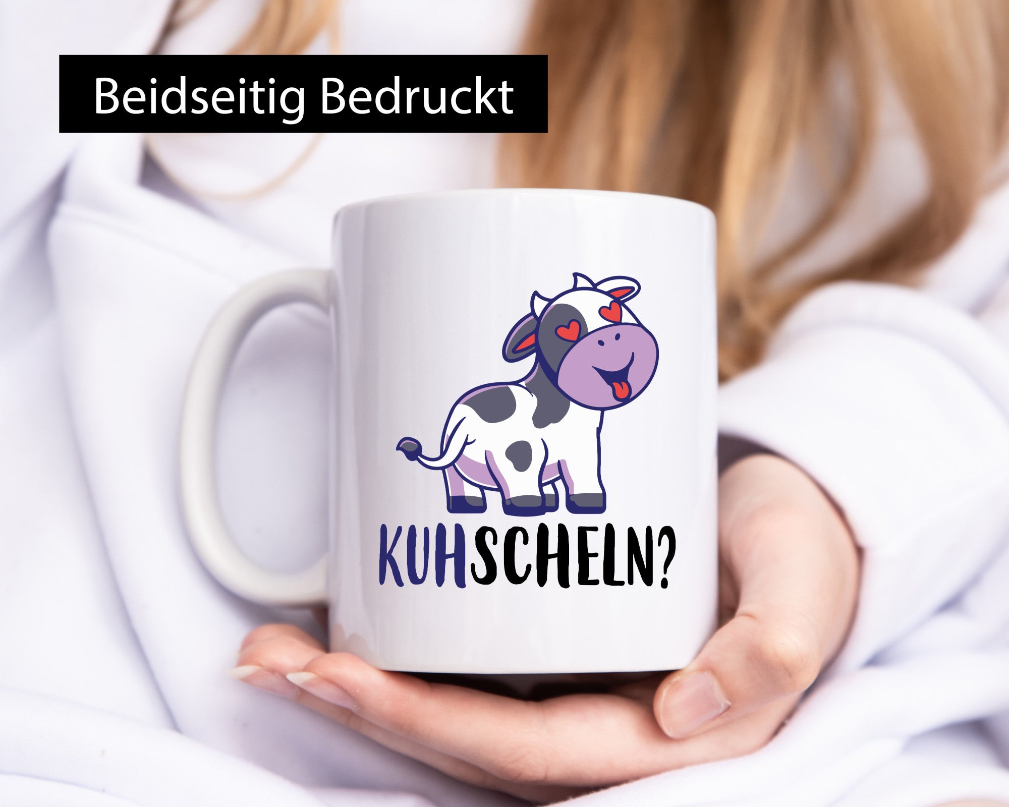 Kuhscheln | Kuh Kuscheln Paar Geschenk Humor Geschenkidee lustiger Spruch Tasse