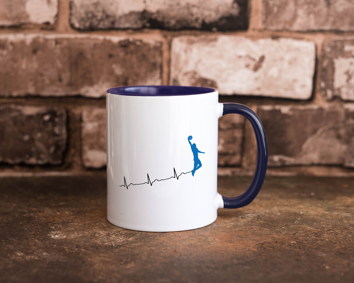 Herzschlag Basketball | Motiv Sport Ballsport Humor Geschenkidee Tasse