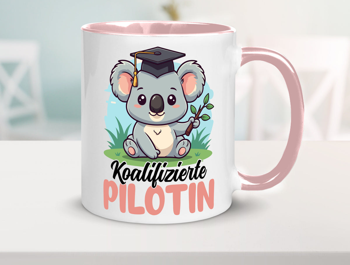 Koalifizierte Pilotin | Definition Piloten lustig Humor Geschenkidee Geschenk Tasse