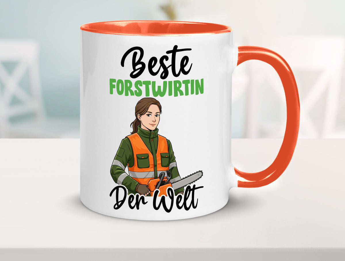 Beste Forstwirtin | Forst Wirtin v2 lustig Humor Geschenkidee Geschenk Tasse