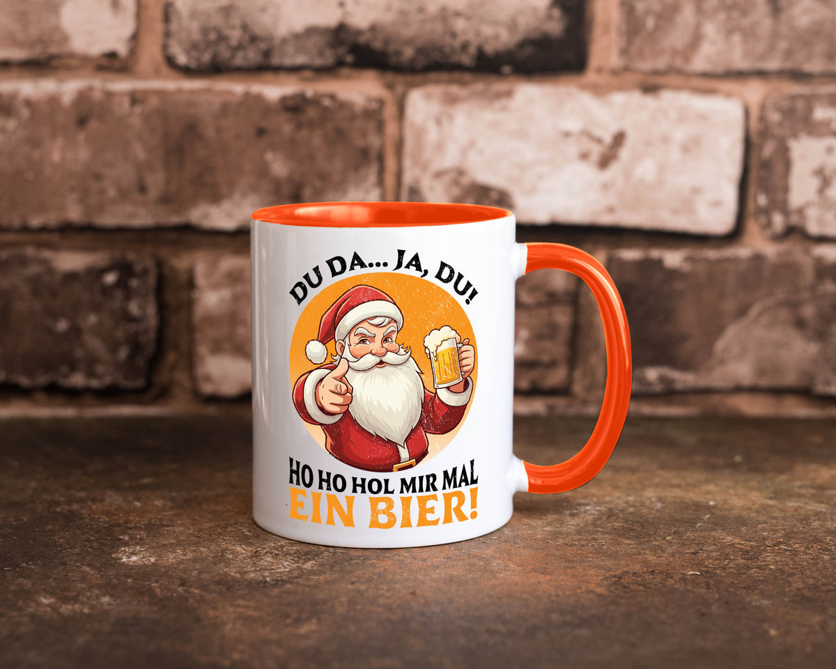Hol mir mal ein Bier | Ugly Christmas Santa lustig Humor Geschenkidee Geschenk Tasse