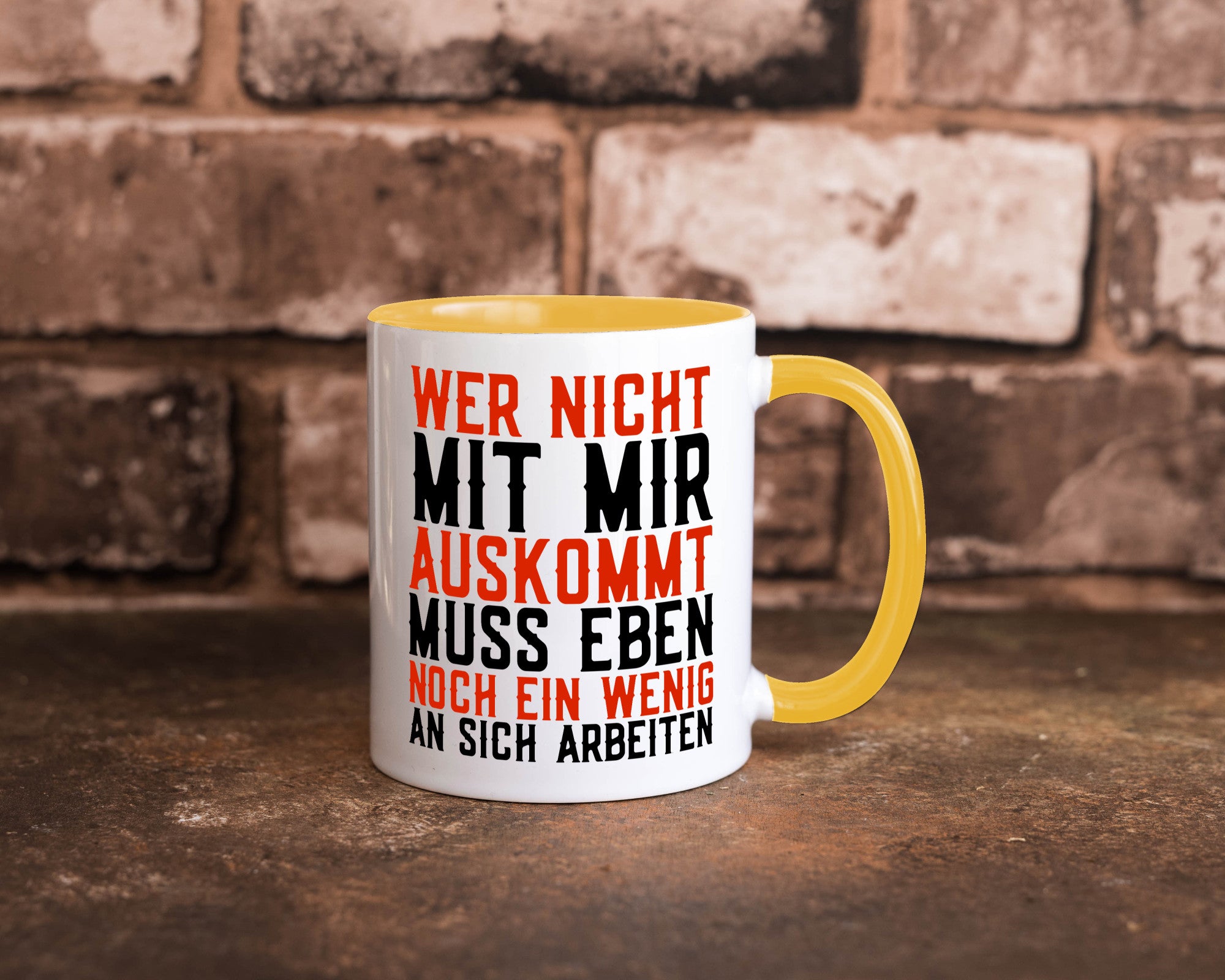 Wer nicht mit mir auskommt | Selbstbewusst witziger Spruch Geschenkidee Humor