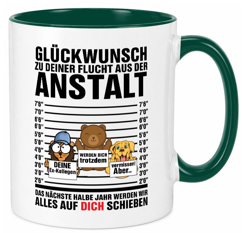 Glückwunsch zur Flucht | Arbeitskollegen Berufswechel Humor Arbeit Kollegen