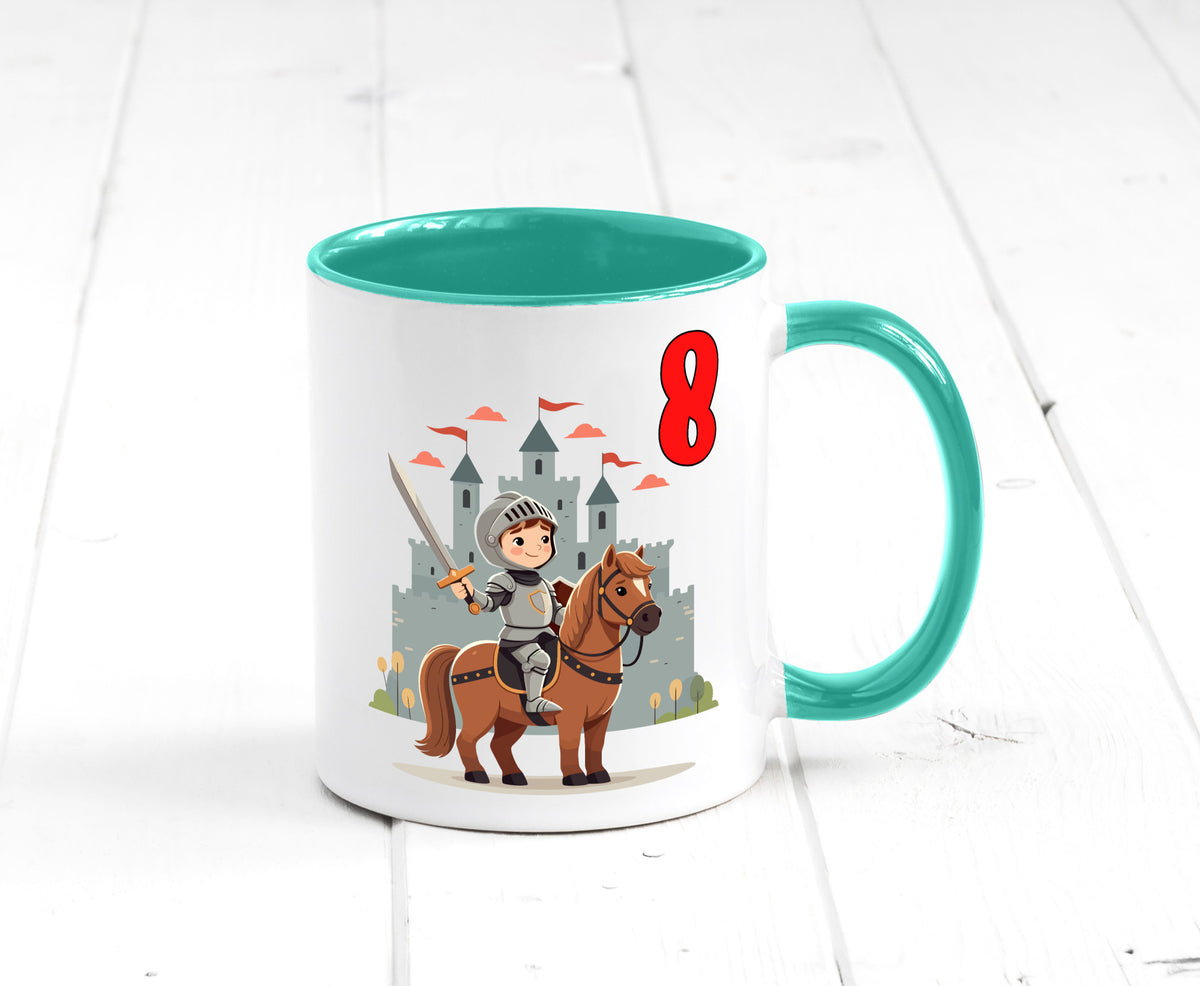 8. Geburtstag | 8 Jahre Ritter Junge Schloss Geschenk Geschenkidee lustiger Tasse