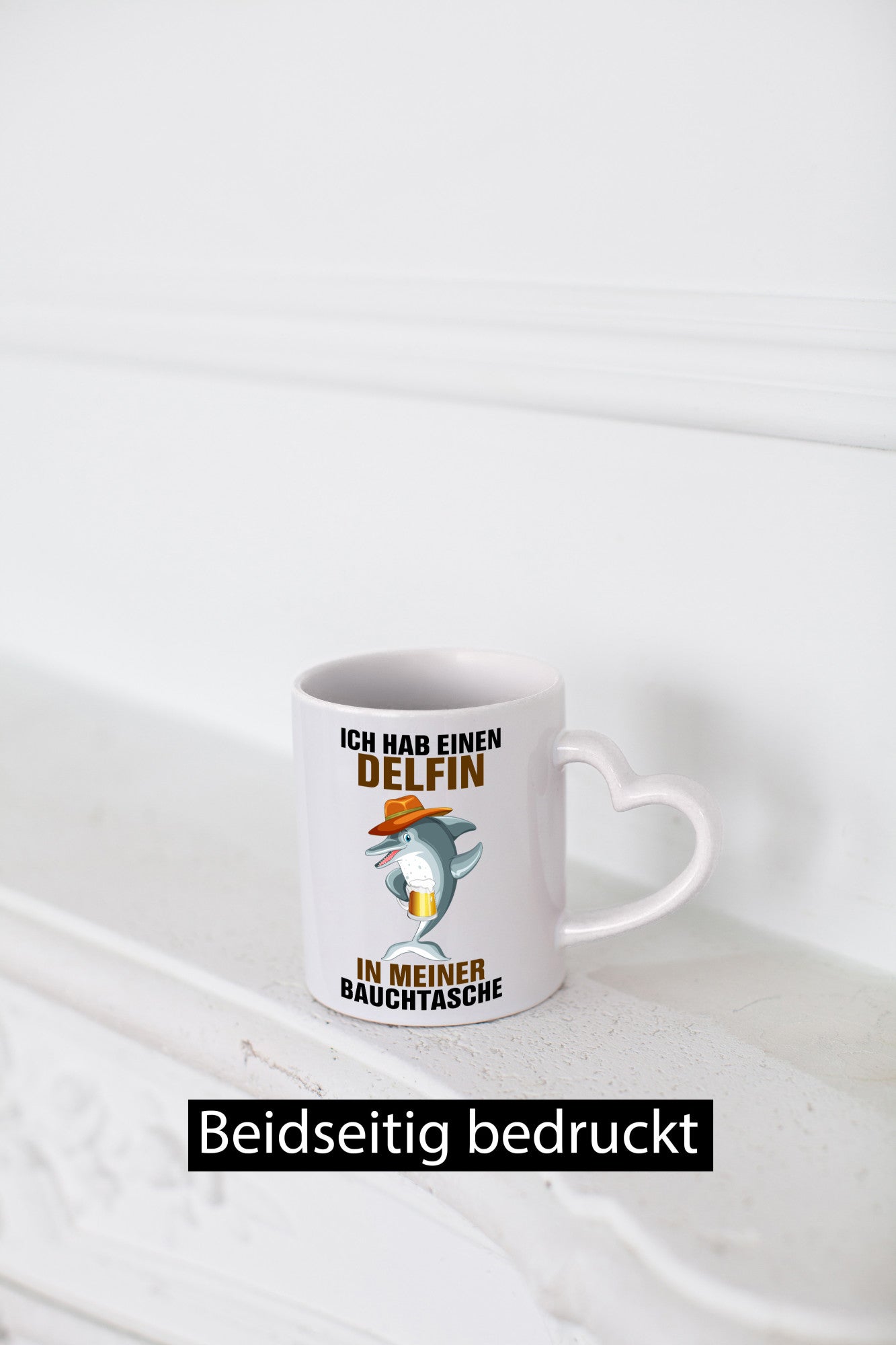 Ich hab einen Delfin in meiner Bauchtasche | Party Bier Humor Geschenkidee Tasse